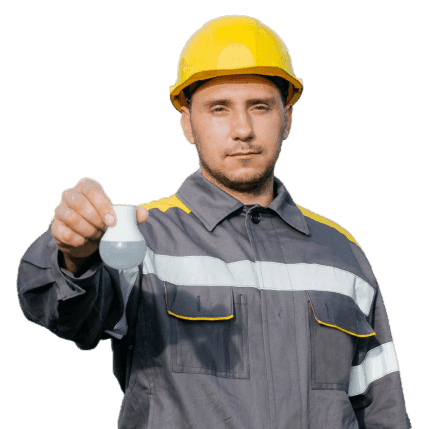 Professional electrician team working on electrical panel